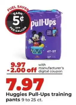 Hy-Vee Huggies Pull-Ups training pants offer