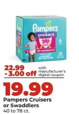 Hy-Vee Pampers Cruisers or Swaddlers offer