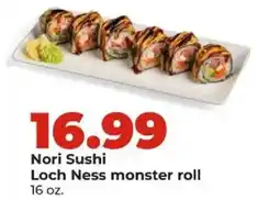 Hy-Vee Nori Sushi Loch Ness monster roll offer