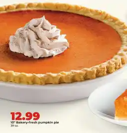 Hy-Vee Bakery-fresh pumpkin pie offer
