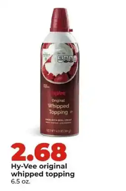 Hy-Vee Hy-Vee original whipped topping offer