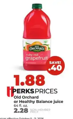 Hy-Vee Old Orchard ruby red grapefruit offer