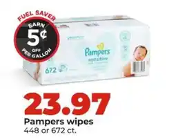 Hy-Vee Pampers wipes offer