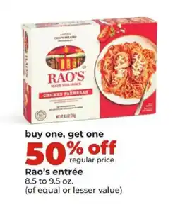 Hy-Vee Rao's entrée offer
