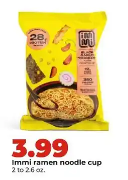 Hy-Vee Immi ramen noodle cup offer