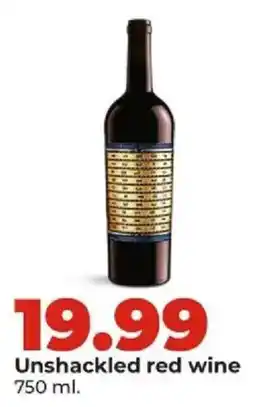 Hy-Vee Unshackled red wine offer