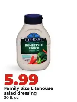 Hy-Vee Family Size Litehouse salad dressing offer