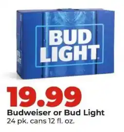 Hy-Vee Budweiser or Bud Light offer