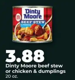 Hy-Vee Dinty Moore beef stew or chicken & dumplings offer