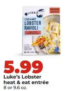 Hy-Vee Luke's lobster heat & eat entrée offer