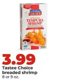 Hy-Vee Tastee Choice breaded shrimp offer