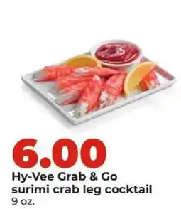 Hy-Vee Hy-Vee Grab & Go surimi crab leg cocktail offer