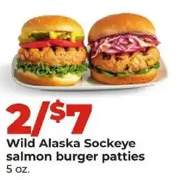 Hy-Vee Wild Alaska Sockeye salmon burger patties offer
