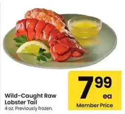 Albertsons Wild-Caught Raw Lobster Tail offer