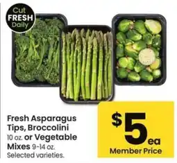 Albertsons Fresh Asparagus Tips, Broccolini or Vegetable Mixes offer