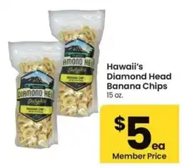 Albertsons Hawaii's Diamond Head Banana Chips offer
