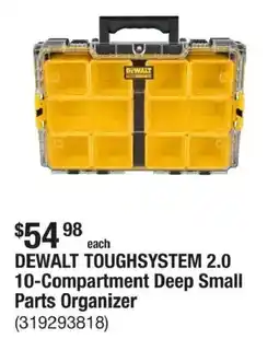 The Home Depot DeWalt toughsystem 2.0 10-compartment deep small parts organizer offer