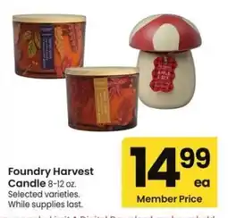 Albertsons Foundry Harvest Candle offer