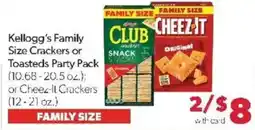 Family Fare Kellogg's Family Size Crackers or Cheez-It Crackers offer