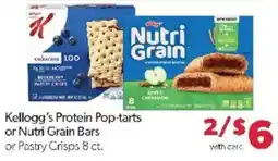 Family Fare Kellogg's Protein Pop-tarts or Nutri Grain Bars or Pastry Crisps offer