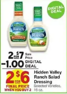 United Supermarkets Hidden Valley Ranch Salad Dressing offer