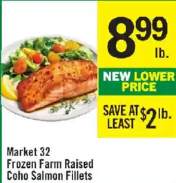 Price Chopper Market 32 Frozen Farm Raised Coho Salmon Fillets offer