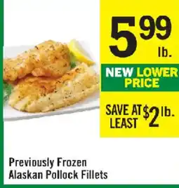 Price Chopper Previously Frozen Alaskan Pollock Fillets offer