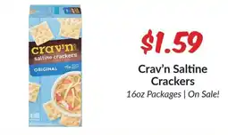 Woodman's Crav'n Saltine Crackers offer
