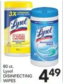 Pete's Fresh Market Lysol disinfecting wipes offer