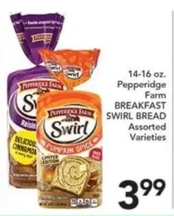 Pete's Fresh Market Pepperidge Farm Breakfast Swirl Bread offer