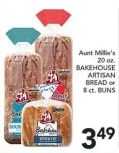Pete's Fresh Market Aunt Millie's Bakehouse Artisan Bread or Buns offer