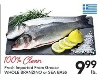 Whole Branzino or Sea Bass