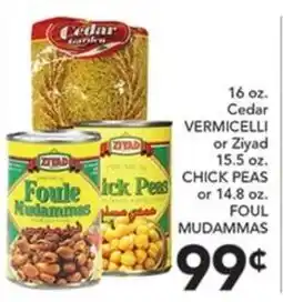 Pete's Fresh Market Cedar Vermicelli or Ziyad Chick Peas or Foul Mudammas offer