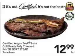 Pete's Fresh Market Certified Angus Beef Halal Inner Skirt Steak offer
