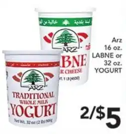 Pete's Fresh Market Arz traditional whole milk yogurt offer
