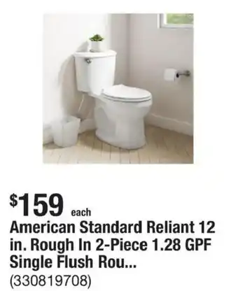 American Standard Reliant 12 in. Rough In 2-Piece 1.28 GPF Single Flush Rou...