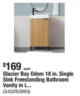The Home Depot Glacier Bay Odom 18 in. Single Sink Freestanding Bathroom Vanity offer