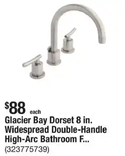 The Home Depot Glacier Bay Dorset 8 in. Widespread Double-Handle High-Arc Bathroom F.. offer