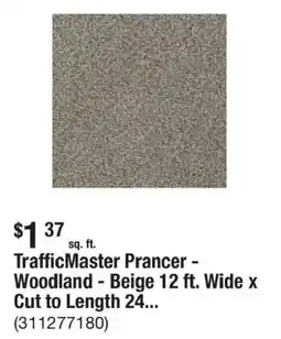 The Home Depot Trafficmaster prancer - woodland - beige offer