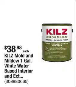 The Home Depot KILZ Mold and Mildew 1 Gal. White Water Based Interior and Exterior Primer, Sealer and Stain-Blocker offer