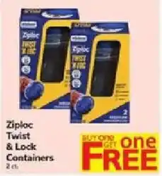 ACME Ziploc Twist & Lock Containers offer