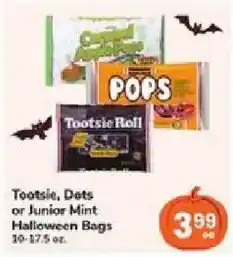 ACME Tootsie, Dots or Junior Mint Halloween Bags offer