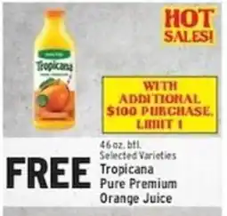 Associated Tropicana Pure Premium Orange Juice offer