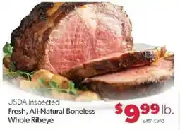 Family Fare JSDA Inspected Fresh, All-Natural Boneless Whole Ribeye offer