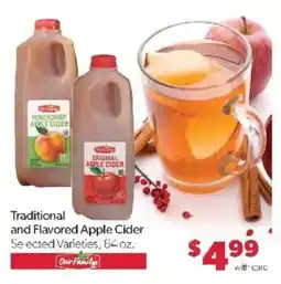 Family Fare Our Family Traditional and Flavored Apple Cider offer