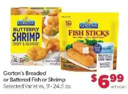 Family Fare Gorton's Breaded or Battered Fish or Shrimp offer