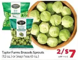 Family Fare Taylor Farms Brussels Sprouts or Snap Peas offer