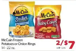 Family Fare McCain Frozen Potatoes or Onion Rings offer