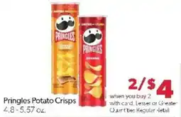 Family Fare Pringles Potato Crisps offer