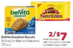 Family Fare BelVita Breakfast Biscuits or Nabisco Newtons offer